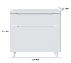 Vivon Тумба с раковиной Shelly 90 белая матовая – фотография-5